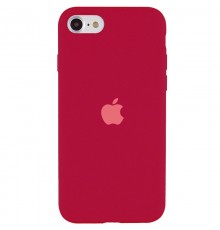 Чохол Silicone Case Full Protective (AA) для Apple iPhone SE (2020) Рожевий  / Rose red
