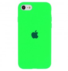 Чохол Silicone Case Full Protective (AA) для Apple iPhone SE (2020) Зелений / Neon green