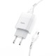 МЗП Hoco C73A Glorious 2.4A (2USB-A) + кабель USB to MicroUSB Білий
