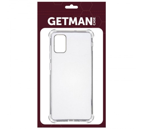 TPU чохол GETMAN Ease logo посилені кути для Samsung Galaxy A31 Безбарвний (прозорий)
