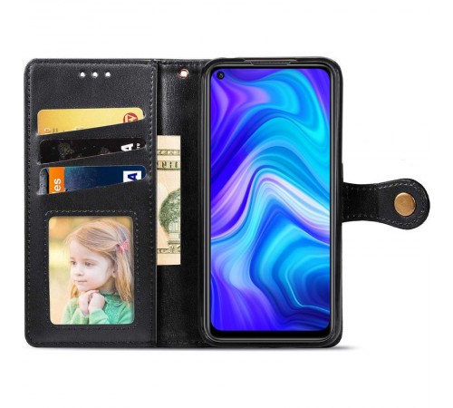 Шкіряний чохол книжка GETMAN Gallant (PU) для Xiaomi Redmi Note 9 / Redmi 10X Чорний Шкіряний чохол книжка GETMAN Gallant (PU) для Xiaomi Redmi Note 9 / Redmi 10X Чорний