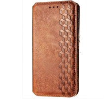Шкіряний чохол-книжка GETMAN Cubic (PU) для Xiaomi Redmi 9 Коричневий
