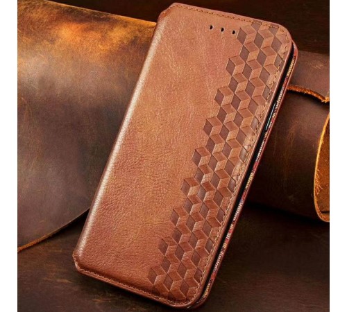 Шкіряний чохол-книжка GETMAN Cubic (PU) для Xiaomi Redmi 9 Коричневий Шкіряний чохол-книжка GETMAN Cubic (PU) для Xiaomi Redmi 9 Коричневий