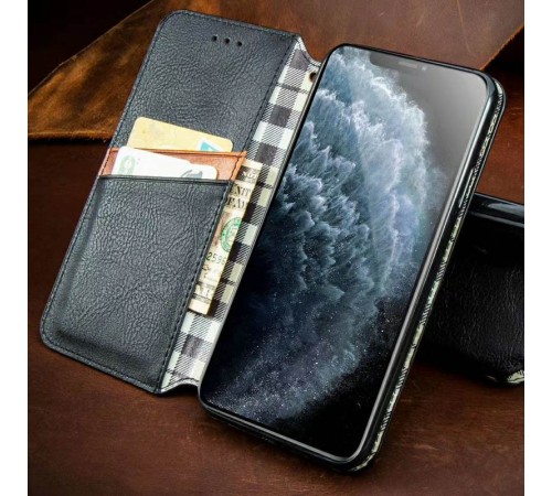 Шкіряний чохол-книжка GETMAN Cubic (PU) для Xiaomi Redmi 9 Чорний Шкіряний чохол-книжка GETMAN Cubic (PU) для Xiaomi Redmi 9 Чорний
