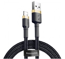 Дата кабель Baseus Cafule Lightning Cable 2.4A (1m) (CALKLF-B) Золотий / Чорний