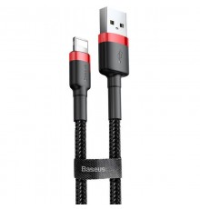 Дата кабель Baseus Cafule USB to Lightning 2.4A (1m) (CALKLF-B) Червоний / Чорний