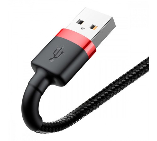 Дата кабель Baseus Cafule USB to Lightning 2.4A (1m) (CALKLF-B) Червоний / Чорний