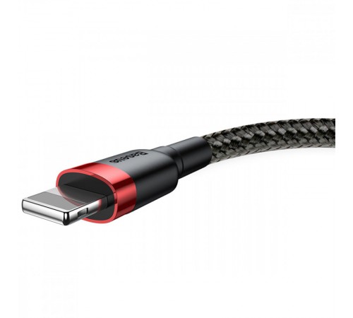 Дата кабель Baseus Cafule USB to Lightning 2.4A (1m) (CALKLF-B) Червоний / Чорний