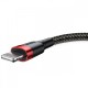 Дата кабель Baseus Cafule USB to Lightning 2.4A (1m) (CALKLF-B) Червоний / Чорний