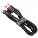 Дата кабель Baseus Cafule USB to Lightning 2.4A (1m) (CALKLF-B) Червоний / Чорний