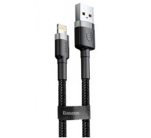 Дата кабель Baseus Cafule Lightning Cable 2.4A (1m) (CALKLF-B) Сірий / Чорний