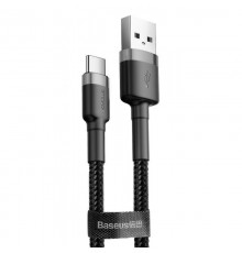 Дата кабель Baseus Cafule Type-C Cable 2A (3m) (CATKLF-U) Чорний / Сірий