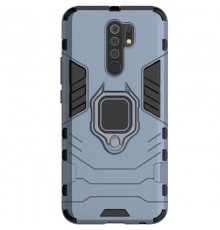 Ударостійкий чохол Transformer Ring for Magnet для Xiaomi Redmi 9 Сірий / Metal slate