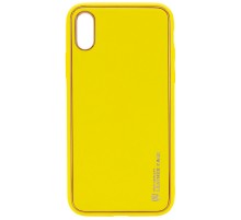 Шкіряний чохол Xshield для Apple iPhone XR (6.1") Жовтий / Yellow