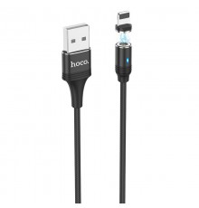 Дата кабель Hoco U76 "Fresh magnetic" Lightning (1.2m) Чорний