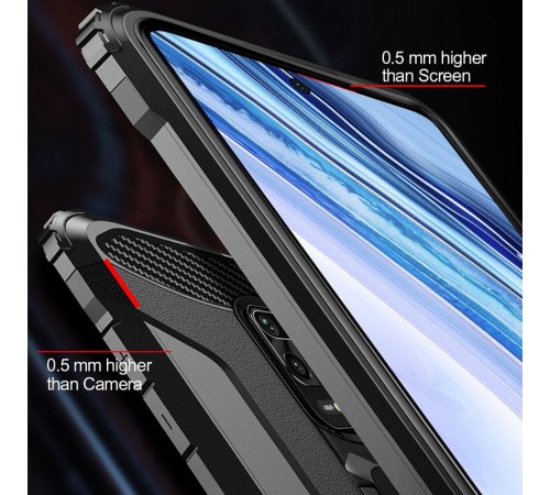 Броньований протиударний TPU+PC чохол Immortal для Xiaomi Redmi Note 9s/Note 9 Pro/Note 9Pro Max Чорний