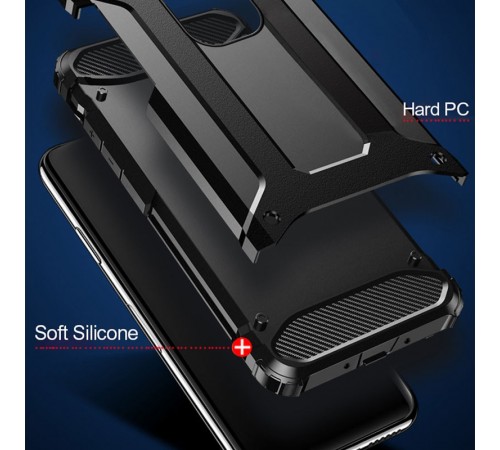 Броньований протиударний TPU+PC чохол Immortal для Xiaomi Redmi Note 9s/Note 9 Pro/Note 9Pro Max Чорний