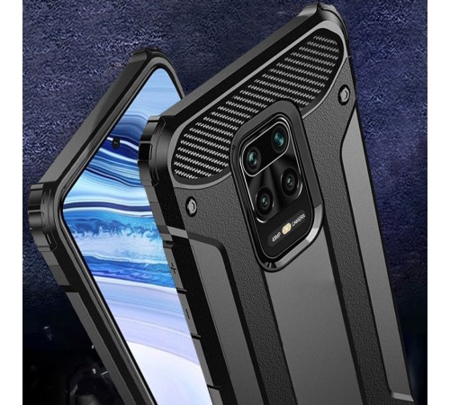 Броньований протиударний TPU+PC чохол Immortal для Xiaomi Redmi Note 9s/Note 9 Pro/Note 9Pro Max Чорний