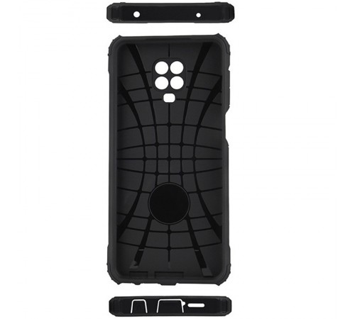 Броньований протиударний TPU+PC чохол Immortal для Xiaomi Redmi Note 9s/Note 9 Pro/Note 9Pro Max Чорний