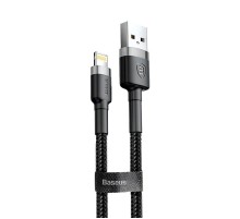 Дата кабель Baseus Cafule Lightning Cable 1.5A (2m) (CALKLF-C) Сірий / Чорний