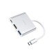 Перехідник HUB Hoco HB14 Type-C to USB3.0+HDMI+PD Сталевий