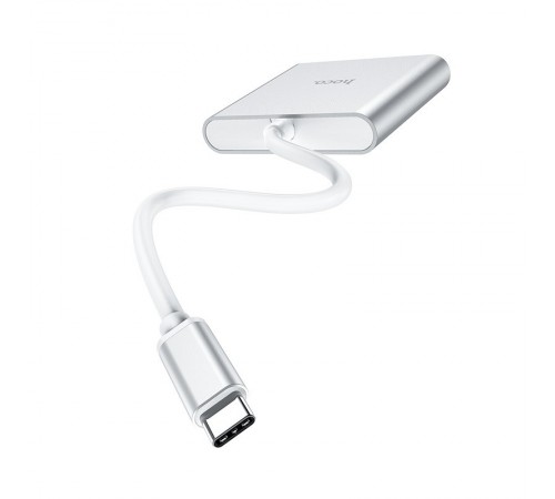 Перехідник HUB Hoco HB14 Type-C to USB3.0+HDMI+PD Сталевий