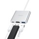 Перехідник HUB Hoco HB14 Type-C to USB3.0+HDMI+PD Сталевий