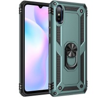 Ударостійкий чохол Serge Ring for Magnet для Xiaomi Redmi 9A Зелений