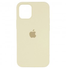 Чохол Silicone Case Full Protective (AA) для Apple iPhone 12 Pro / 12 (6.1") Бежевий / Creamy