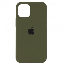 Чохол Silicone Case Full Protective (AA) для Apple iPhone 12 Pro / 12 (6.1") Зелений / Dark Olive