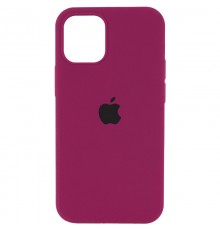 Чохол Silicone Case Full Protective (AA) для Apple iPhone 12 Pro Max (6.7") Бордовий / Maroon