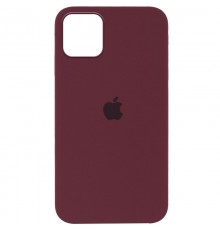 Чохол Silicone Case Full Protective (AA) для Apple iPhone 12 Pro Max (6.7") Бордовий / Plum