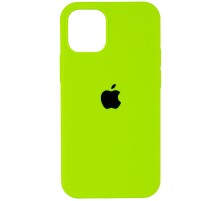 Чохол Silicone Case Full Protective (AA) для Apple iPhone 12 Pro Max (6.7") Салатовий / Neon Green