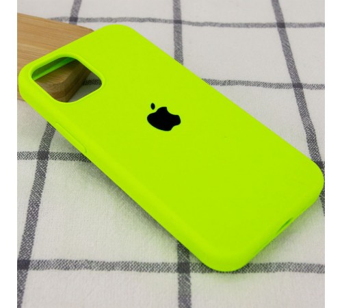 Чохол Silicone Case Full Protective (AA) для Apple iPhone 12 Pro Max (6.7") Салатовий / Neon Green