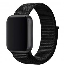 Ремінець Nylon для Apple Watch 42(ser.1-3)/44/45/46/49mm Чорний / Black