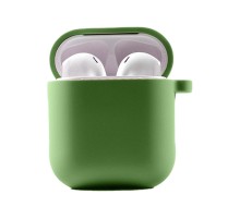Силіконовий футляр з мікрофіброю для навушників Airpods 1/2 М'ятний / Mint