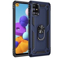 Ударостійкий чохол Serge Ring for Magnet для Samsung Galaxy M31s Темно-синій