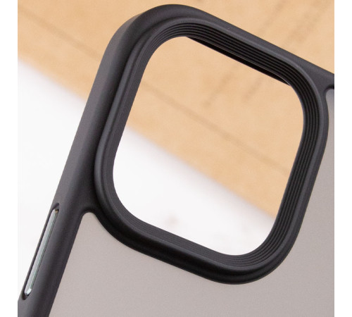 TPU+PC чохол Metal Buttons для Apple iPhone 12 Pro Max (6.7") Чорний / Black