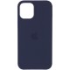 Чохол Silicone Case (AA) для Apple iPhone 12 Pro Max (6.7") Темно-синій / Midnight blue