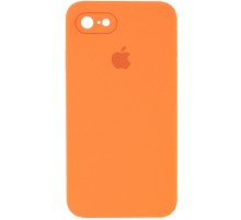 Чохол Silicone Case Square Full Camera Protective (AA) для Apple iPhone 6/6s (4.7") Помаранчевий / Papaya