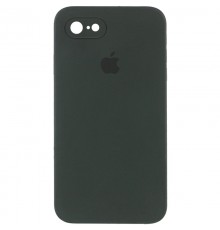 Чохол Silicone Case Square Full Camera Protective (AA) для Apple iPhone 7 / 8 / SE (2020) (4.7") Зелений / Black Green