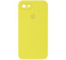 Чохол Silicone Case Square Full Camera Protective (AA) для Apple iPhone 7 / 8 / SE (2020) (4.7") Жовтий / Bright Yellow