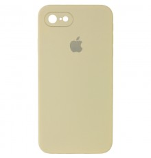 Чохол Silicone Case Square Full Camera Protective (AA) для Apple iPhone 7 / 8 / SE (2020) (4.7") Жовтий / Mellow Yellow