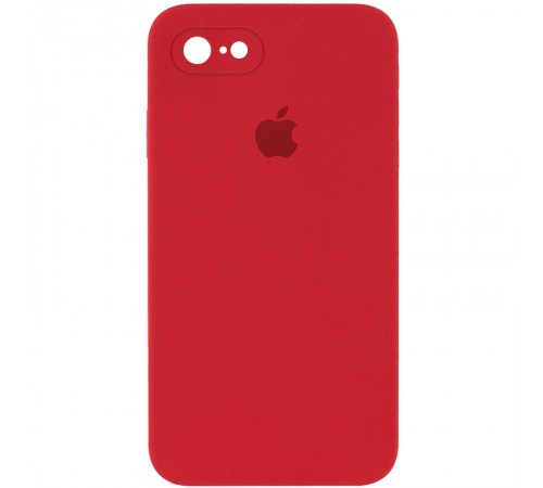 Чохол Silicone Case Square Full Camera Protective (AA) для Apple iPhone 7 / 8 / SE (2020) (4.7") Червоний / Camellia Чохол Silicone Case Square Full Camera Protective (AA) для Apple iPhone 7 / 8 / SE (2020) (4.7") Червоний / Camellia