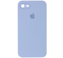 Чохол Silicone Case Square Full Camera Protective (AA) для Apple iPhone 7 / 8 / SE (2020) (4.7") Блакитний / Mist blue