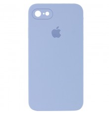 Чохол Silicone Case Square Full Camera Protective (AA) для Apple iPhone 7 / 8 / SE (2020) (4.7") Блакитний / Mist blue
