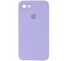Чохол Silicone Case Square Full Camera Protective (AA) для Apple iPhone 7 / 8 / SE (2020) (4.7") Бузковий / Dasheen