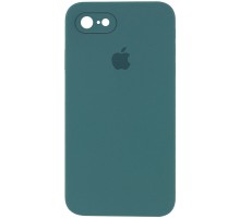 Чохол Silicone Case Square Full Camera Protective (AA) для Apple iPhone 7 / 8 / SE (2020) (4.7") Зелений / Pine green