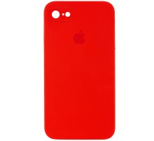 Чохол Silicone Case Square Full Camera Protective (AA) для Apple iPhone 7 / 8 / SE (2020) (4.7") Червоний / Red