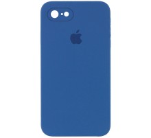 Чохол Silicone Case Square Full Camera Protective (AA) для Apple iPhone 7 / 8 / SE (2020) (4.7") Синій / Navy blue